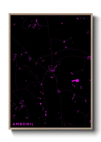 Une affiche de carte sur Ambonil