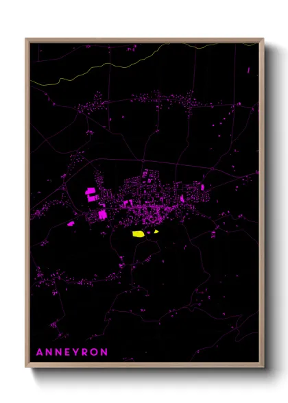 Une affiche de carte sur Anneyron