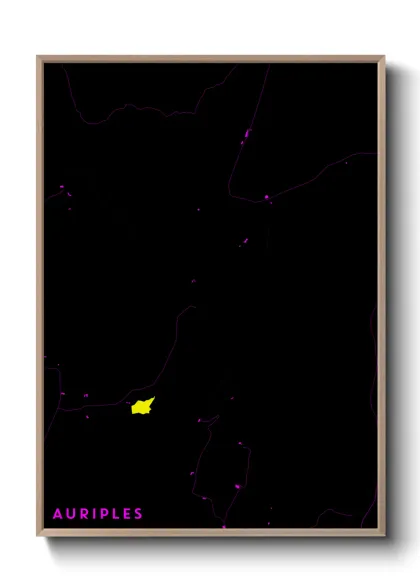 Une affiche de carte sur Auriples