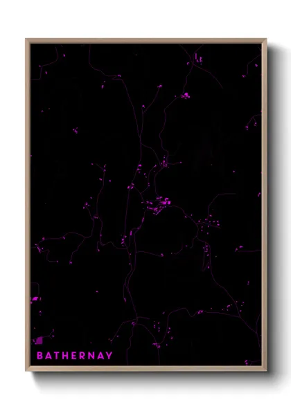 Une affiche de carte sur Bathernay