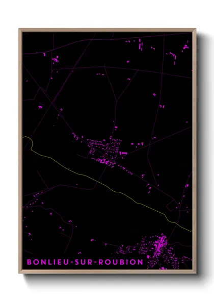 Une affiche de carte sur Bonlieu-sur-Roubion