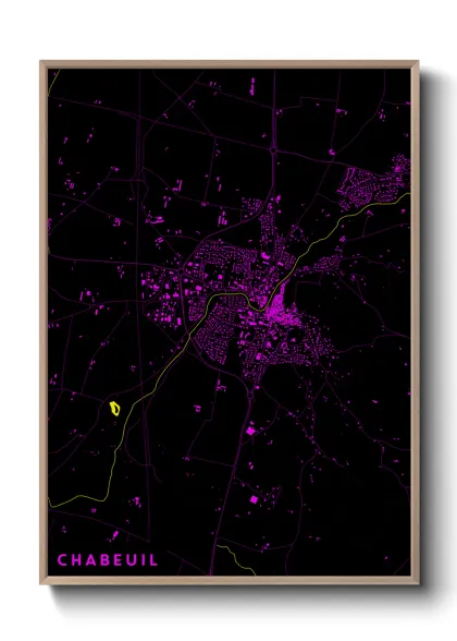 Une affiche de carte sur Chabeuil