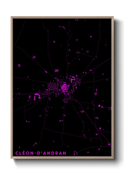 Une affiche de carte sur Cléon-d'Andran