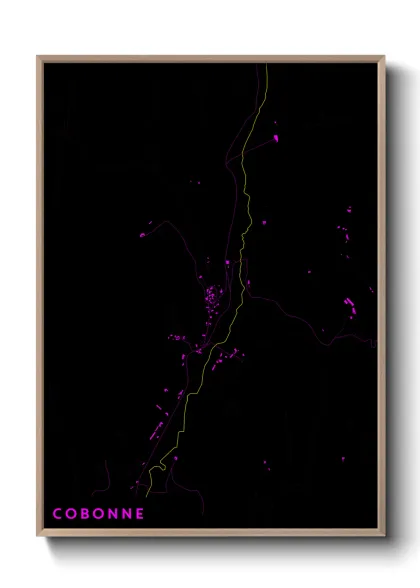 Une affiche de carte sur Cobonne