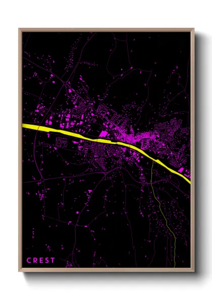 Une affiche de carte sur Crest