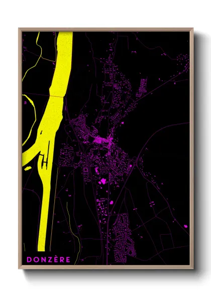 Une affiche de carte sur Donzère