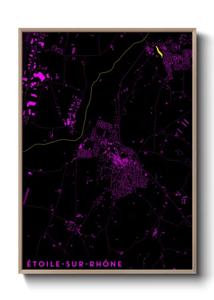 Une affiche de carte sur Étoile-sur-Rhône