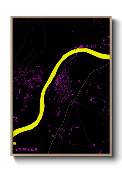 Une affiche de carte sur Eymeux