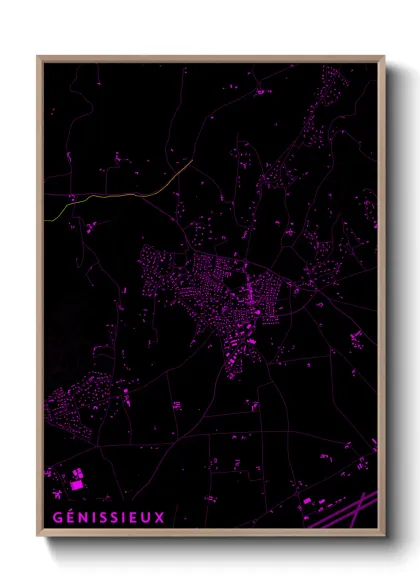 Une affiche de carte sur Génissieux