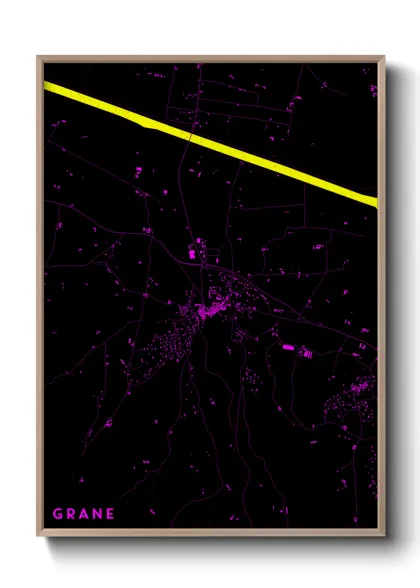 Une affiche de carte sur Grane