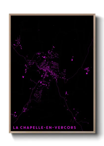 Une affiche de carte sur La Chapelle-en-Vercors