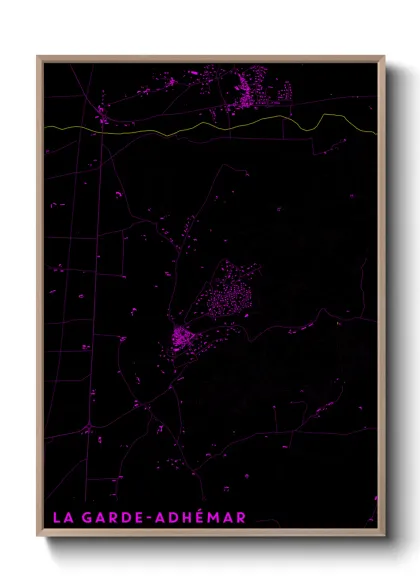 Une affiche de carte sur La Garde-Adhémar
