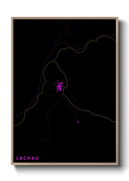 Une affiche de carte sur Lachau