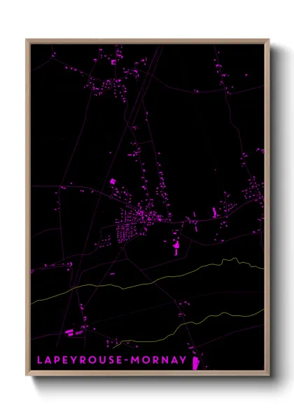 Une affiche de carte sur Lapeyrouse-Mornay