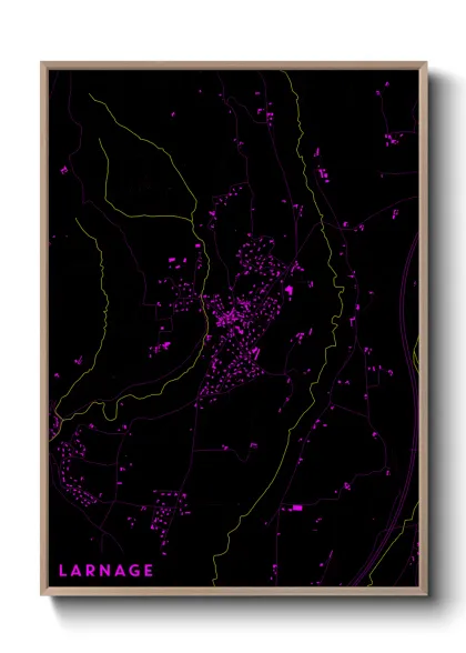 Une affiche de carte sur Larnage