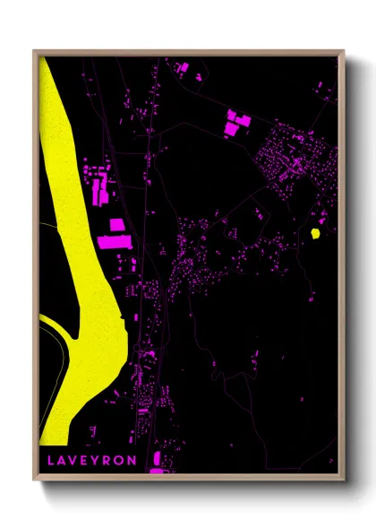 Une affiche de carte sur Laveyron