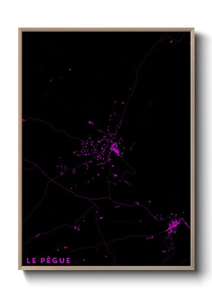 Une affiche de carte sur Le Pègue