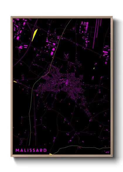 Une affiche de carte sur Malissard