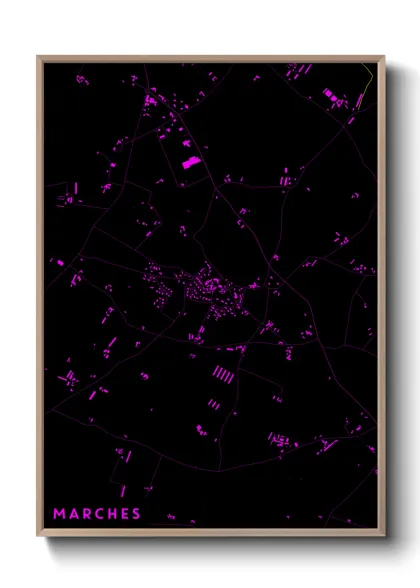 Une affiche de carte sur Marches