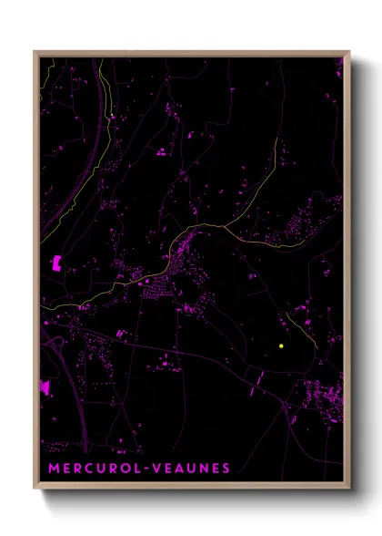 Une affiche de carte sur Mercurol-Veaunes