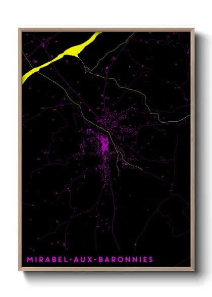 Une affiche de carte sur Mirabel-aux-Baronnies
