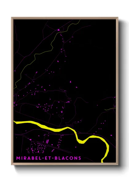 Une affiche de carte sur Mirabel-et-Blacons