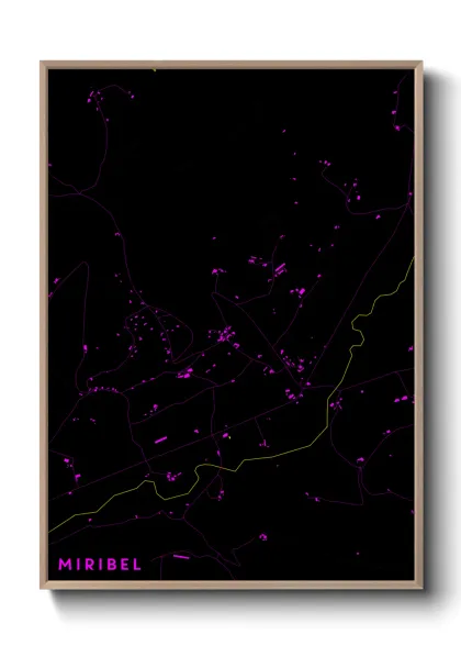 Une affiche de carte sur Miribel