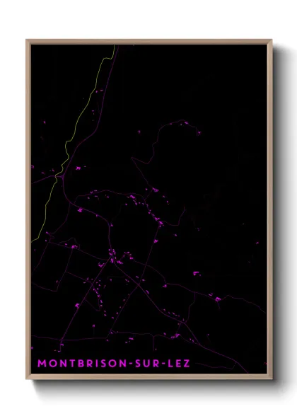 Une affiche de carte sur Montbrison-sur-Lez