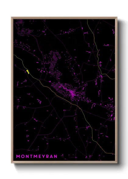 Une affiche de carte sur Montmeyran