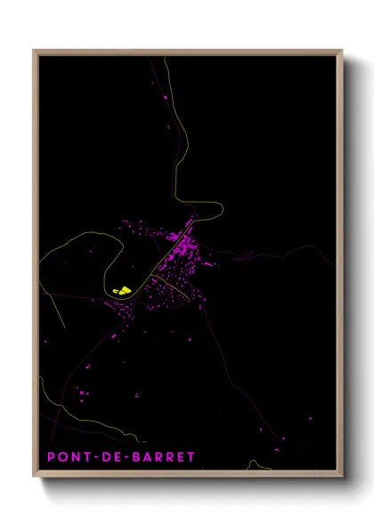 Une affiche de carte sur Pont-de-Barret