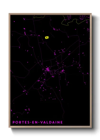 Une affiche de carte sur Portes-en-Valdaine