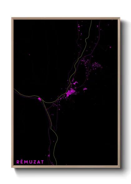 Une affiche de carte sur Rémuzat