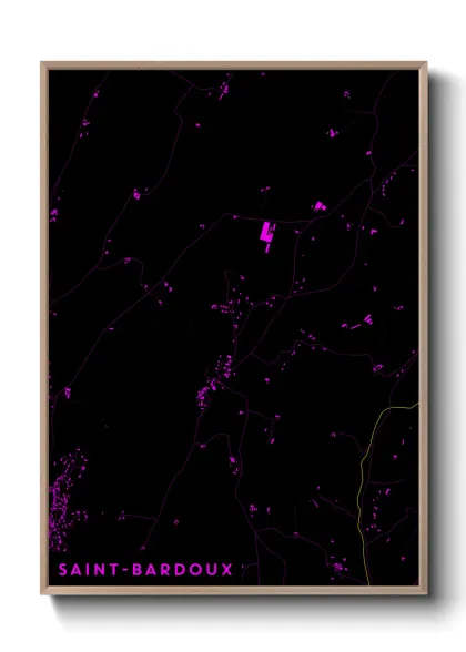 Une affiche de carte sur Saint-Bardoux