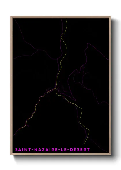 Une affiche de carte sur Saint-Nazaire-le-Désert