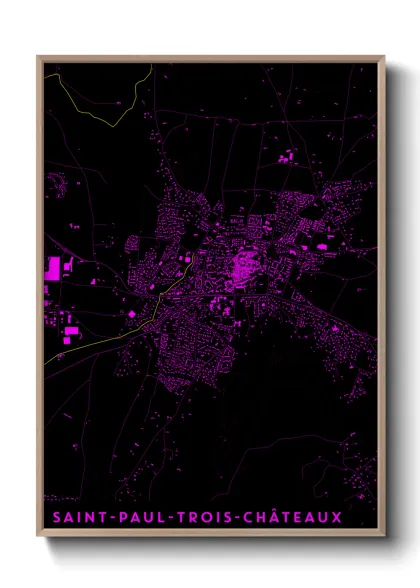 Une affiche de carte sur Saint-Paul-Trois-Châteaux