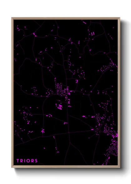 Une affiche de carte sur Triors