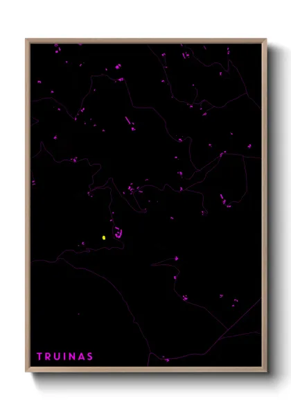 Une affiche de carte sur Truinas