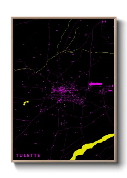Une affiche de carte sur Tulette