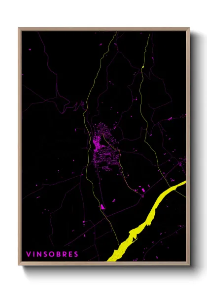 Une affiche de carte sur Vinsobres