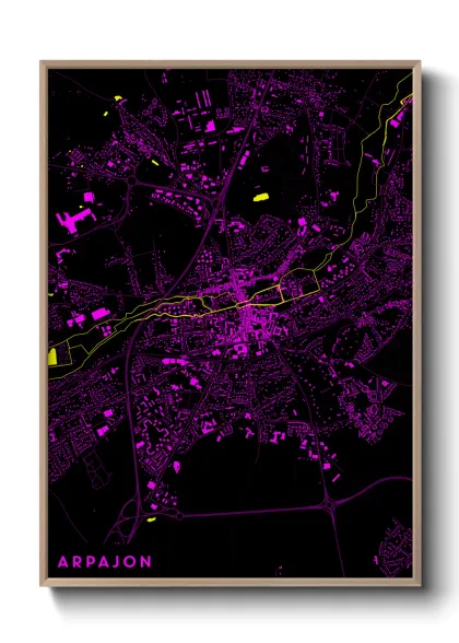 Une affiche de carte sur Arpajon