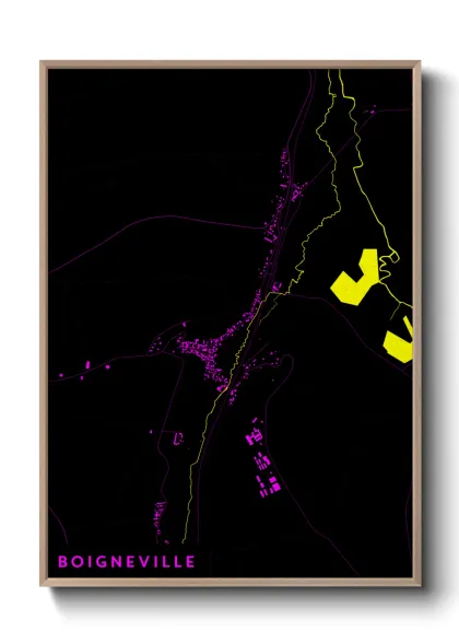 Une affiche de carte sur Boigneville