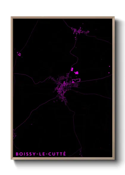 Une affiche de carte sur Boissy-le-Cutté