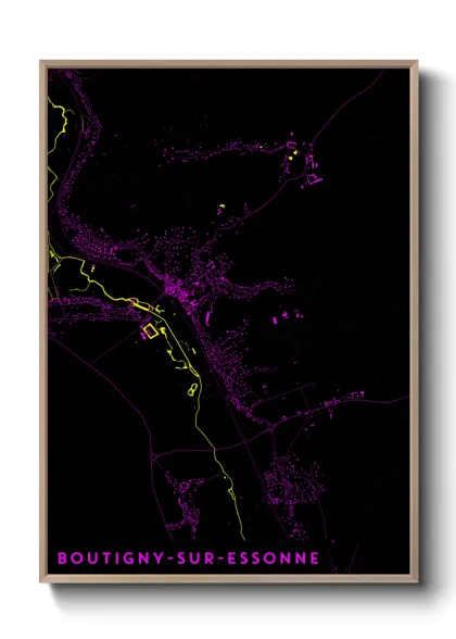 Une affiche de carte sur Boutigny-sur-Essonne