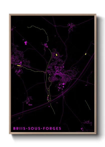 Une affiche de carte sur Briis-sous-Forges