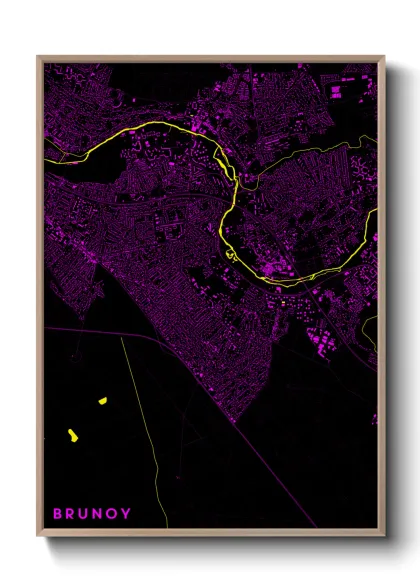 Une affiche de carte sur Brunoy