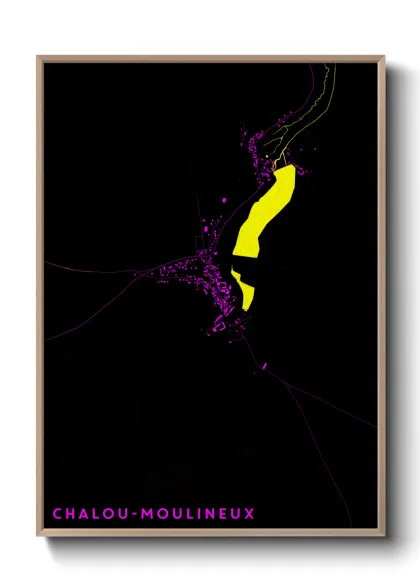 Une affiche de carte sur Chalou-Moulineux