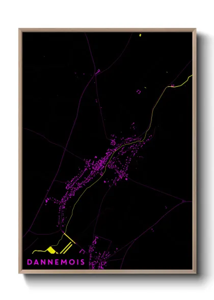 Une affiche de carte sur Dannemois