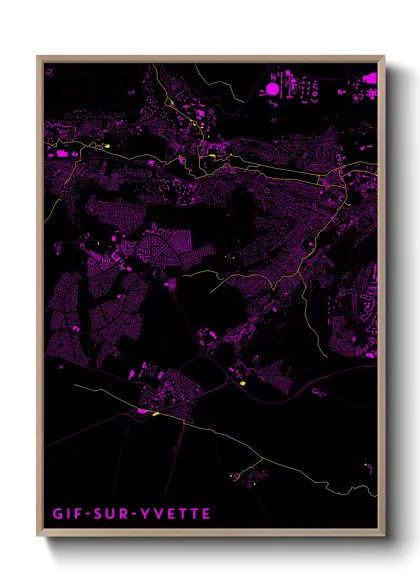 Une affiche de carte sur Gif-sur-Yvette