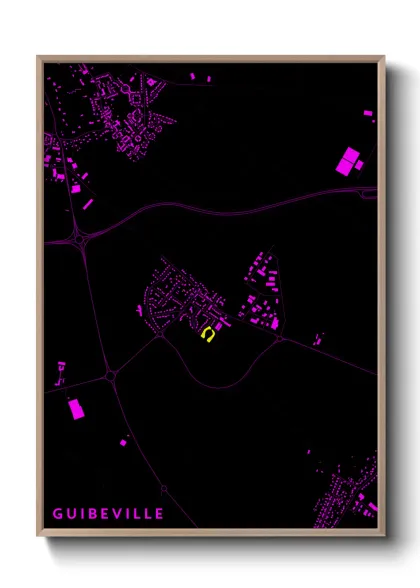 Une affiche de carte sur Guibeville