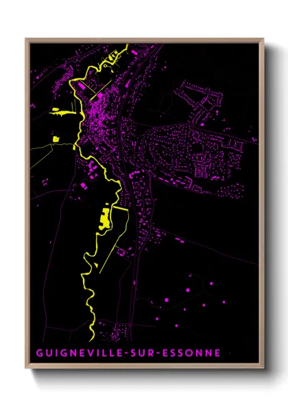 Une affiche de carte sur Guigneville-sur-Essonne
